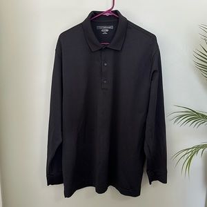 Greg Norman, XL , LONG SLEEVE PIQUE SHARK POLO